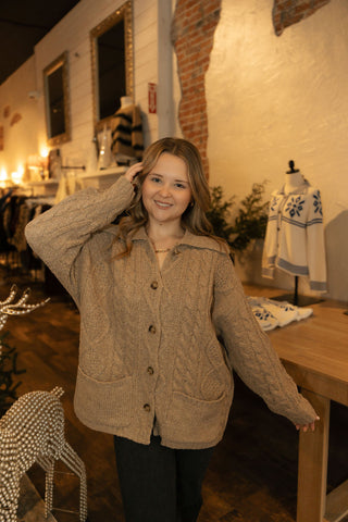 Molly Oversized Cardigan, Mocha