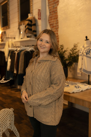 Molly Oversized Cardigan, Mocha