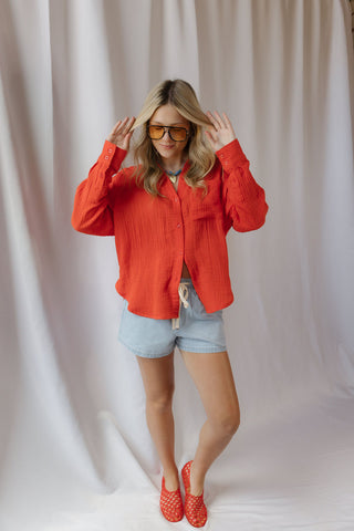 Z Supply The Perfect Airy Top, Lychee