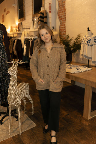 Molly Oversized Cardigan, Mocha
