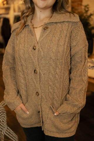 Molly Oversized Cardigan, Mocha