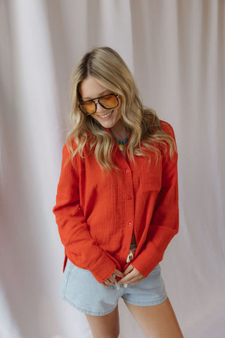 Z Supply The Perfect Airy Top, Lychee