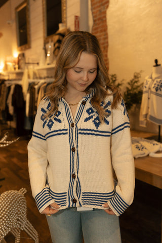 Vintage Snowflake Sweater *final sale - The Red Thread Boutique