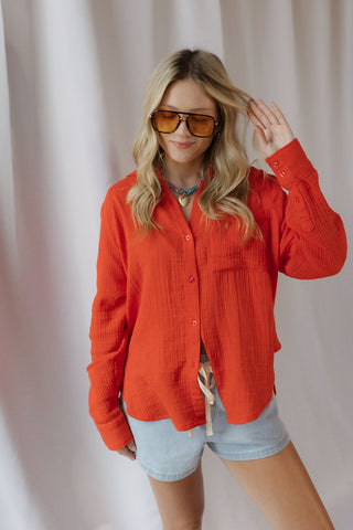 Z Supply The Perfect Airy Top, Lychee