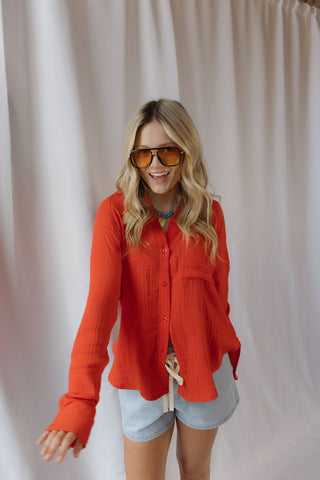 Z Supply The Perfect Airy Top, Lychee