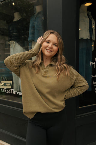 Waffle Henley, Green