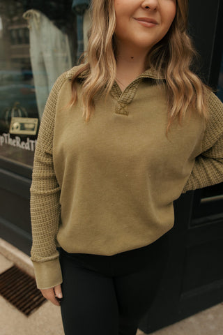 Waffle Henley, Green
