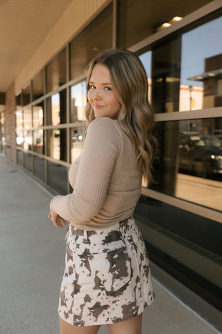 Cow Print Skirt *final sale
