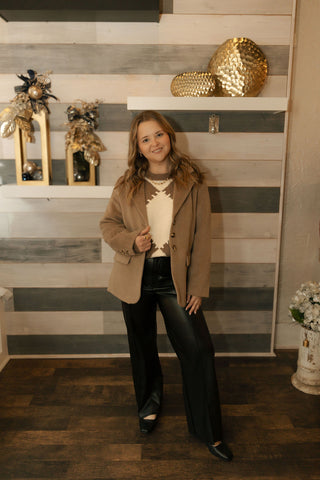 Jackie Blazer, Mocha - The Red Thread Boutique