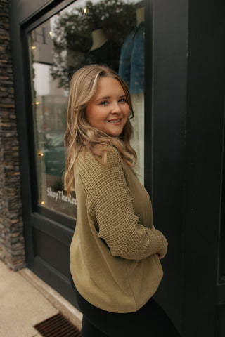 Waffle Henley, Green