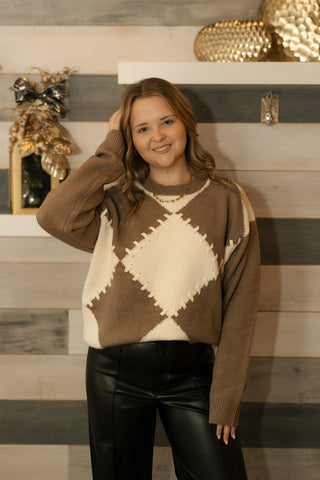 Lauren Argyle Sweater - The Red Thread Boutique