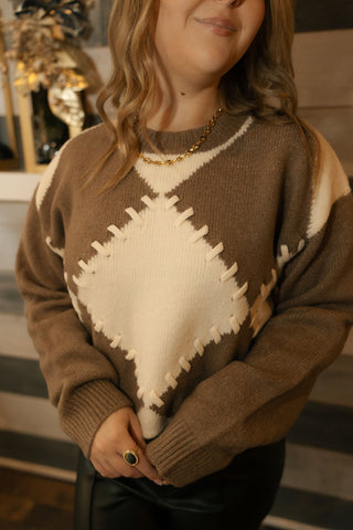 Lauren Argyle Sweater - The Red Thread Boutique