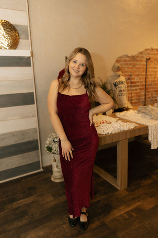 Velvet Dress, Berry *final sale*