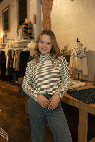 Tori Top, Black/Cream - The Red Thread Boutique