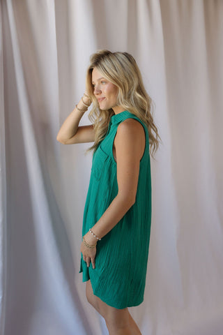 Z Supply New Light Crinkle Mini Dress, Rainforest