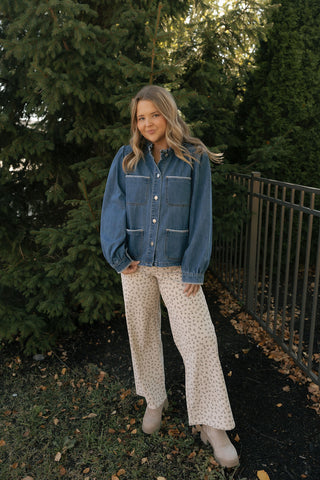 Stitched Denim Jacket *final sale*