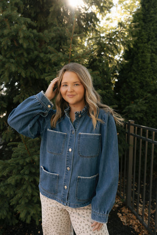 Stitched Denim Jacket *final sale*