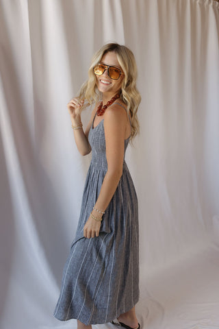 Z Supply Romy Stripe Dress, Eclipse