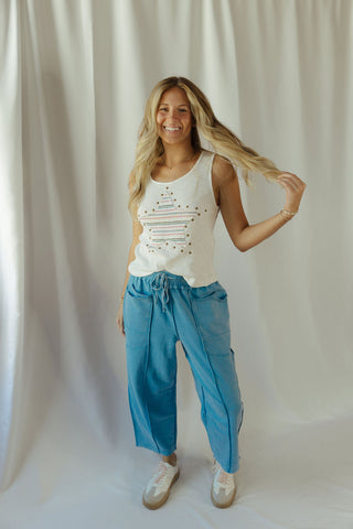Basic Barrel Jogger, Day Blue