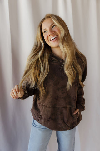 Zola Floral Sweatshirt, Brown - The Red Thread Boutique