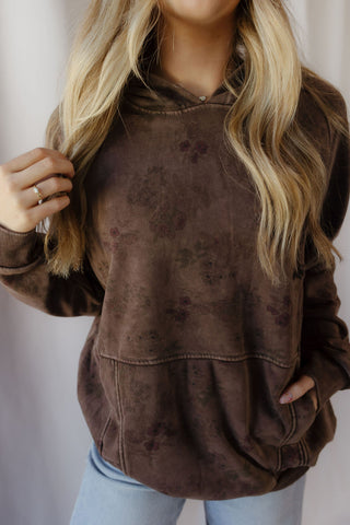Zola Floral Sweatshirt, Brown - The Red Thread Boutique