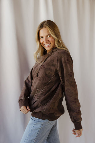Zola Floral Sweatshirt, Brown - The Red Thread Boutique