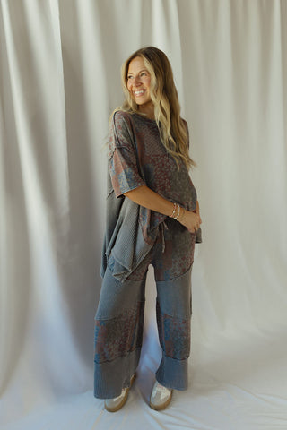 Salem Quilted Waffle Pants, Ash