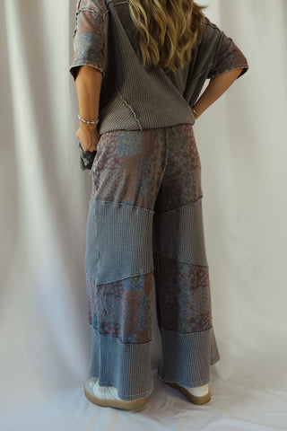 Salem Quilted Waffle Pants, Ash