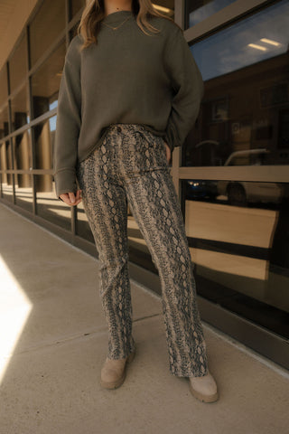 Flare with Regular Hem, Snake *final sale