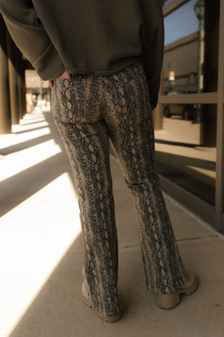 Flare with Regular Hem, Snake *final sale