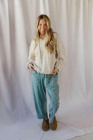 Romy Crochet Hoodie, Ecru - The Red Thread Boutique