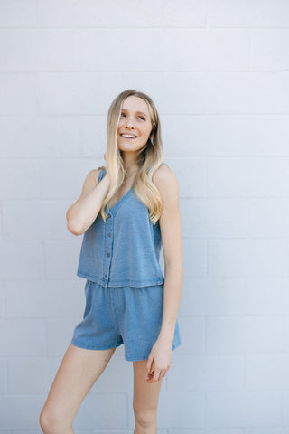 Scout Jersey Denim Knit Shorts by Z Supply *final sale