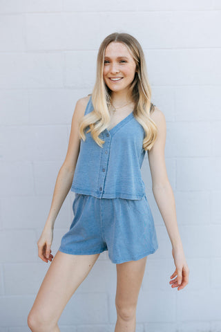 Scout Jersey Denim Knit Shorts by Z Supply *final sale