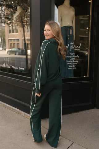 Piping Scuba Pants, Green