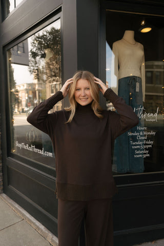 Sable Rib Sweatshirt, Chocolate Cherry by Z Supply