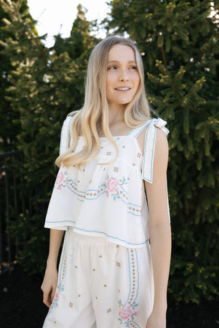 Embroidered Tank/Pants Set *final sale