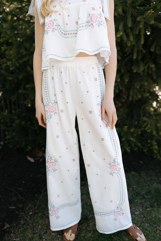 Embroidered Tank/Pants Set *final sale