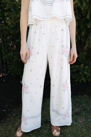 Embroidered Tank/Pants Set *final sale