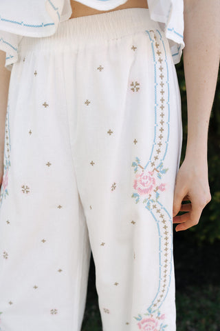 Embroidered Tank/Pants Set *final sale