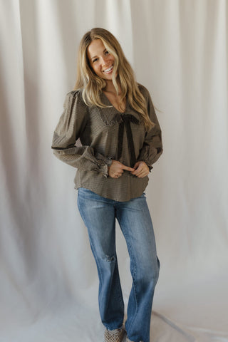 Haven Plaid Blouse - The Red Thread Boutique