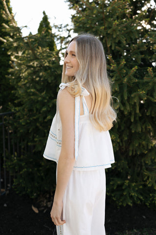 Embroidered Tank/Pants Set *final sale