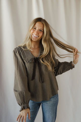 Haven Plaid Blouse - The Red Thread Boutique