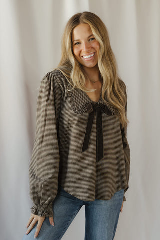 Haven Plaid Blouse - The Red Thread Boutique