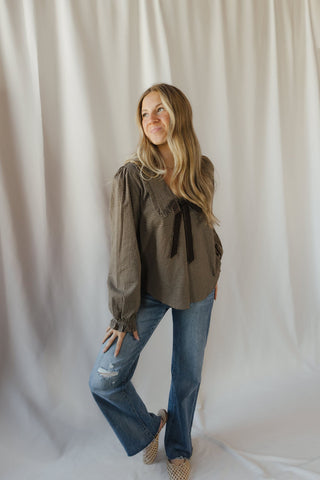 Haven Plaid Blouse - The Red Thread Boutique