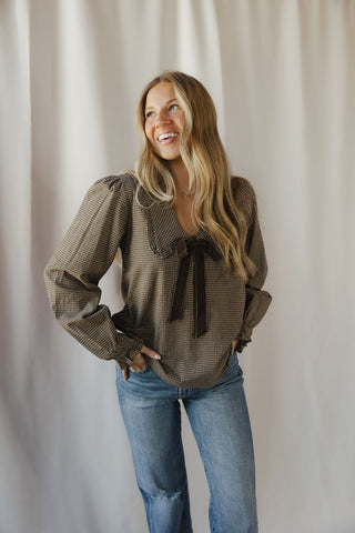 Haven Plaid Blouse - The Red Thread Boutique