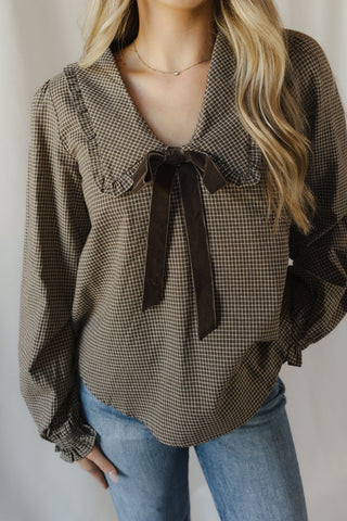 Haven Plaid Blouse - The Red Thread Boutique