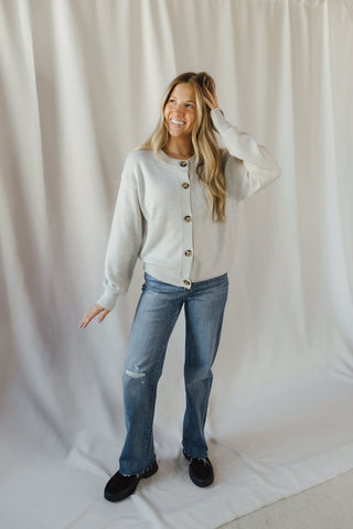 Barrett Cardigan, Grey - The Red Thread Boutique