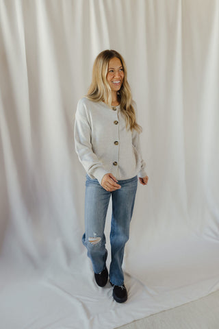 Barrett Cardigan, Grey - The Red Thread Boutique