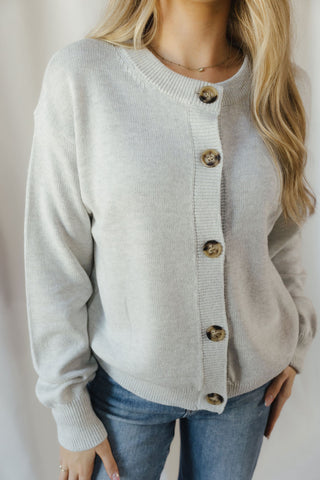 Barrett Cardigan, Grey - The Red Thread Boutique