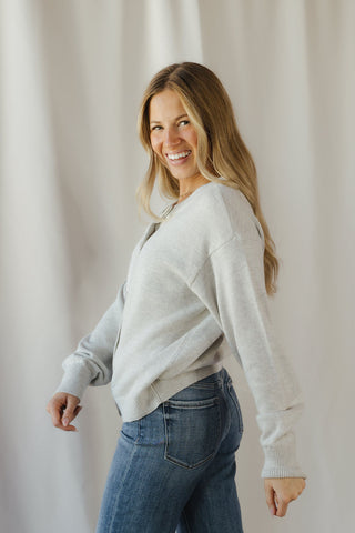 Barrett Cardigan, Grey - The Red Thread Boutique